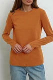 Bonnyshow Casual Simplicity Solid O Neck Tops