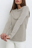 Bonnyshow Casual Simplicity Solid O Neck Tops