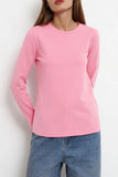 Bonnyshow Casual Simplicity Solid O Neck Tops