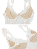 Bonnyshow Elvia Sheer Lace Bustier Top