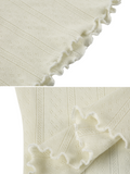 Bonnyshow Ethel Ruffle Trim Knit Crop Top