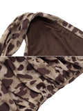 Bonnyshow Posey Leopard Print Slant Bodysuit