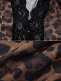 Bonnyshow Wednesday Leopard Lace Mesh Top