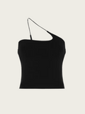 Bonnyshow Jazmin One-Shoulder Crop Top