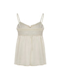 Bonnyshow Aleigha Satin Lace Bow V-Neck Vest