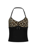 Bonnyshow Gia Leopard Halter Bustier Top