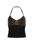Bonnyshow Gia Leopard Halter Bustier Top