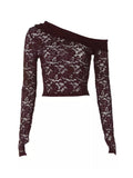 Bonnyshow Koraline Asymmetrical Lace Top