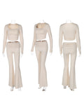 Bonnyshow Emmaleigh U-Neck Crop Top Suit