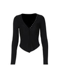 Bonnyshow Imelda V-Neck Button Top