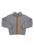 Bonnyshow Heaven Zipper Knitted Striped Cardigan