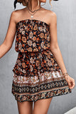 Bonnyshow Smocked Bohemian Floral Mini Dress