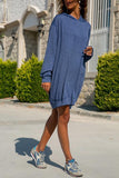 Bonnyshow Hooded Solid Knee Length Dress