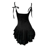 Bonnyshow Balletcore Aesthetic Pleated Dress