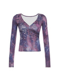 Bonnyshow Dejah Floral Cross V-Neck Top