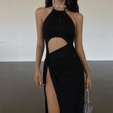 Bonnyshow Eli Deep Slit Midi Dress