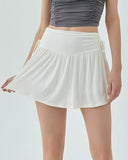 Bonnyshow French Sun Tennis Skirt in White