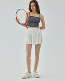 Bonnyshow French Sun Tennis Skirt in White