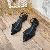 Bonnyshow  Summer New Minimalist Design Fashion All-match Flat Sandals European and American Model Style Women's Shoes
