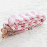 Bonnyshow Winter Warm Coral Fleece Long thigh high Socks Girls Women Animal Modeling Stockings Striped Cute Knee Socks medias de mujer