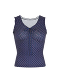Bonnyshow Norma Polka Dot V-Neck Top