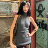 Bonnyshow Aaira Retro Halter Knit Top