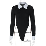 Bonnyshow Verity Color-Block Waist-Baring Top