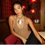 Bonnyshow Elvira Halterneck Backless Top