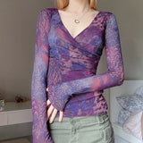 Bonnyshow Dejah Floral Cross V-Neck Top
