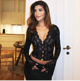 Bonnyshow Wednesday Leopard Lace Mesh Top
