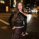 Bonnyshow Koraline Asymmetrical Lace Top