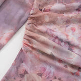 Bonnyshow Max Floral Mesh Ruffle Top