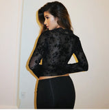 Bonnyshow Wednesday Leopard Lace Mesh Top
