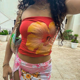 Bonnyshow Brianny Floral Tube Crop Top
