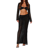 Bonnyshow Lamiye Two Piece Skirt Set