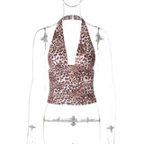 Bonnyshow Mirielle Leopard Print Halter Top