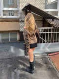 Bonnyshow Zola Loose Fit Leopard Cardigan