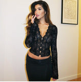 Bonnyshow Wednesday Leopard Lace Mesh Top