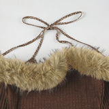 Bonnyshow Phaedra Off-Shoulder Furry Top
