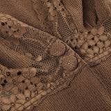 Bonnyshow Dezirae Lace Woolen V-Neck Cardigan