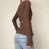 Bonnyshow Dezirae Lace Woolen V-Neck Cardigan