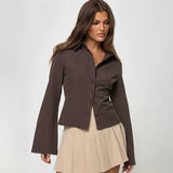 Bonnyshow Juliett Striped Button-Up Shirt