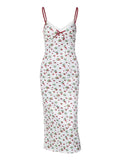 Bonnyshow Darely Cherry Print Maxi Dress