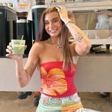 Bonnyshow Brianny Floral Tube Crop Top