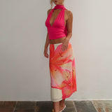 Bonnyshow Avie V-Neck Scarf Top