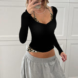 Bonnyshow Carli Leopard Print Halter Top