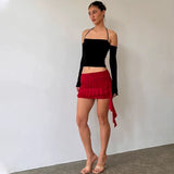 Bonnyshow Aliyanna Halter Off-Shoulder Top