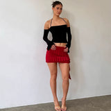 Bonnyshow Aliyanna Halter Off-Shoulder Top