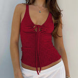 Bonnyshow Daniyah Jacquard Lace-Up Vest