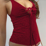Bonnyshow Daniyah Jacquard Lace-Up Vest